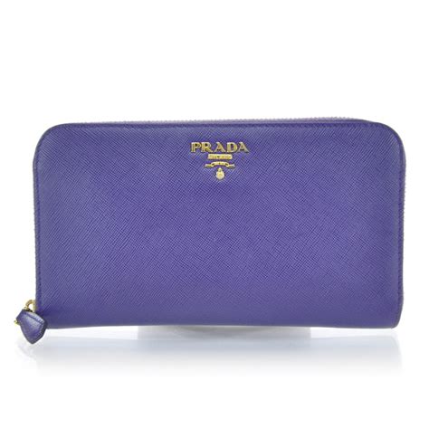 prada saffiano zipper wallet.